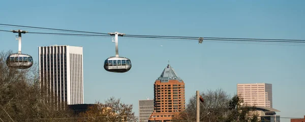 Tramway aéreo Portland Oregon Downtown Skyline Teleféricos — Fotografia de Stock