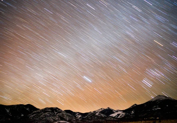 Bonneville Salzebenen graham peak Nachthimmel Gebirgskette — Stockfoto