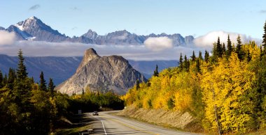 Chugach Dağları Matanuska Nehri Vadisi Alaska Highway Amerika Birleşik Devletleri