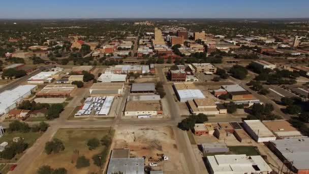 Abilene Texas Downtown City Skyline Uitzicht Vanuit Lucht — Stockvideo