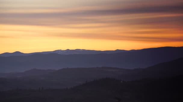 Sunrise Görünümü Prescott Park Mcloughlin Cascade Dağ Silsilesi — Stok video