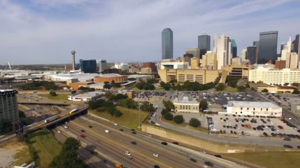 Downtown Dallas Texas City Skyline Zuid Verenigde Staten Noord Amerika — Stockvideo