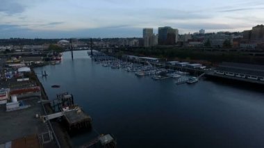 Downtown Tacoma Washington Kentsel şehir manzarası karayolu taşımacılığı