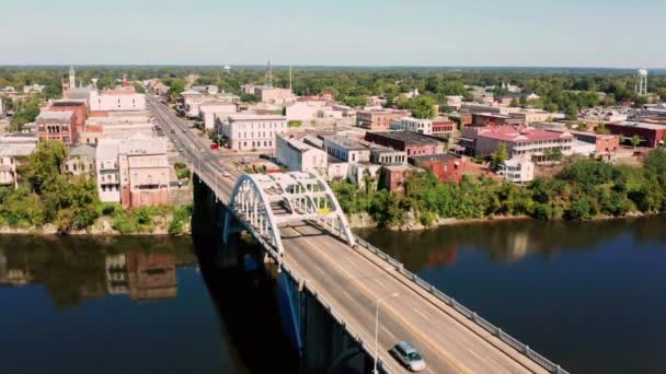 River Bridge Selma Histórico Alabama Condado Dallas — Vídeo de Stock