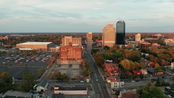 Historische Gebouwen Luchtfoto Lexington Kentucky Verenigde Staten — Stockvideo