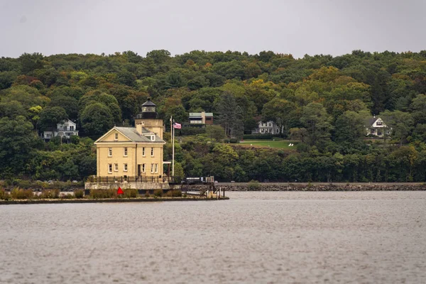 Rondout Lighthouse Station Island North State NY Kingston Point — Fotografia de Stock