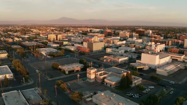Aerial View Desert Town Bakersfield Southern California — Stock video