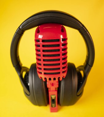 Audiophile Gear Krom Vintage Mikrofon Ses Müzik Kulaklıkları