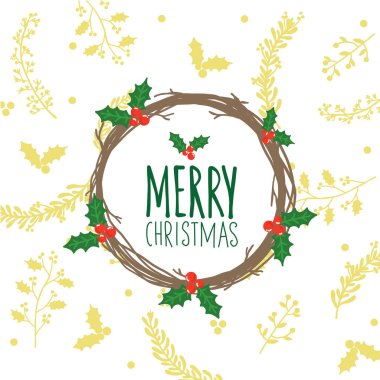 Noel kartı, Noel öğeleri, izole yüksek çözünürlüklü