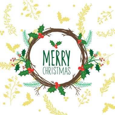 Noel kartı, Noel öğeleri, izole yüksek çözünürlüklü