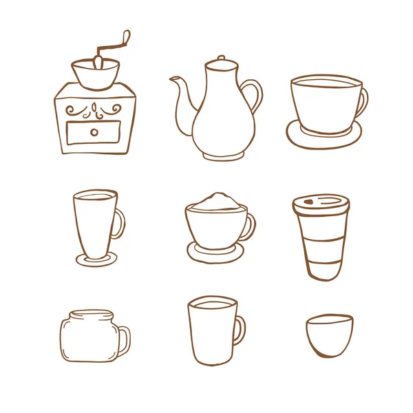 Coffee icon handrawn style, isolated with high resolution — Stock Vector