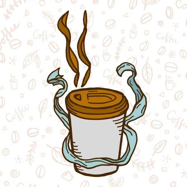 Elementi caffè, Collezione caffè, illustrazione isolata ad alta risoluzione — Vettoriale Stock