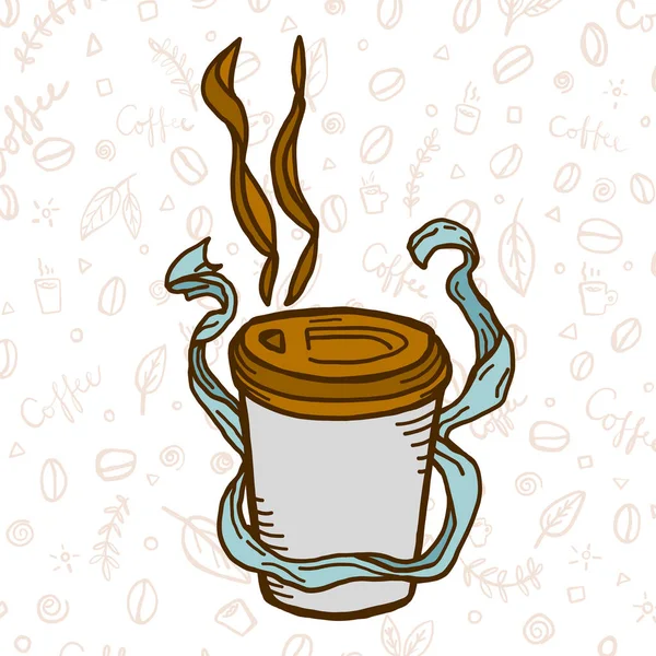 Kaffee-Elemente, Kaffee-Sammlung, Illustration isoliert hohe Auflösung — Stockvektor