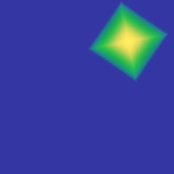 Zielony romb na niebieskim tle — Zdjęcie stockowe