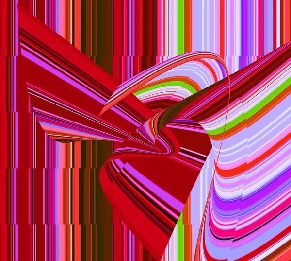 Kolorowa Abstrakcja geometryczna z paskami — Zdjęcie stockowe