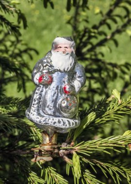 Vintage oyuncak Noel Baba dalı