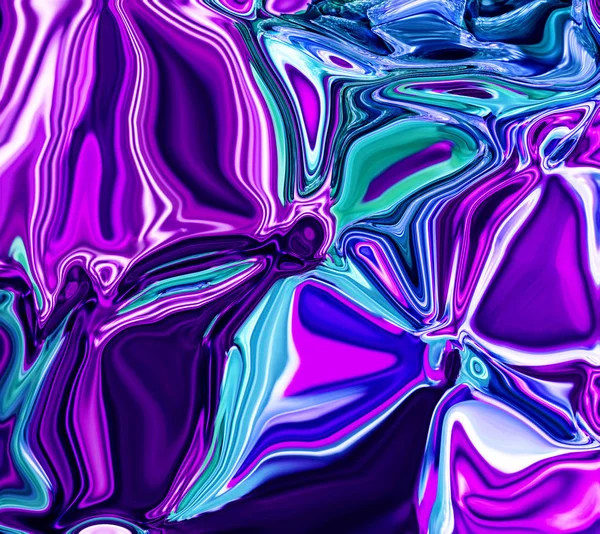 Wavy abstraction in purple and emerald colors — Stock Photo, Image