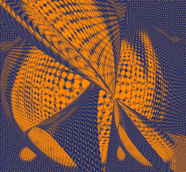 Геометрическая Абстракция Экипажа Светло Оранжевого Синего Цветов — стоковое фото