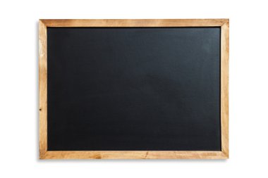 Okul blackboard, yazı tahtası beyaz arka plan üzerinde izole