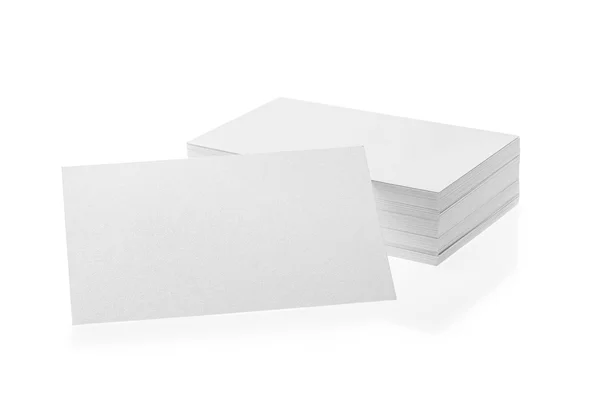 Wizytówki na biały — Zdjęcie stockowe