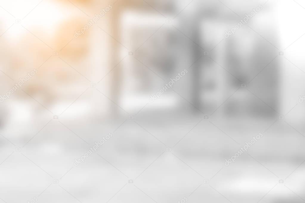 White blur background ,  blurred abstract  from building 