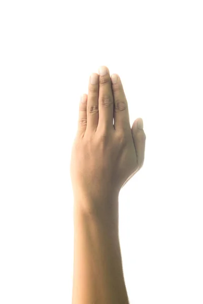 Back of hand up isolated on white background — Stock Photo, Image