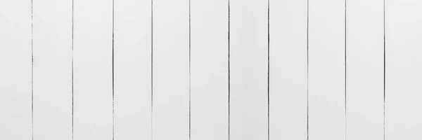 Fond panoramique de la texture de mur de planche de bois blanc . — Photo