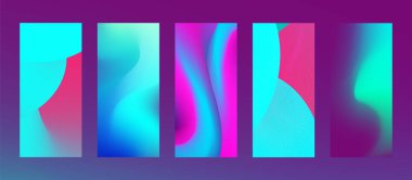 Akıllı telefon sıvı vektör arkaplanı ayarlandı