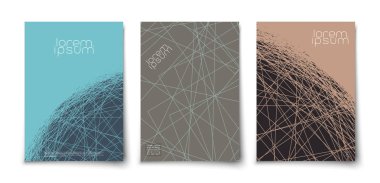 Minimalist çizgiler geometrik soyut arkaplan kümesi