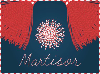 Martisor celebrating background vector template