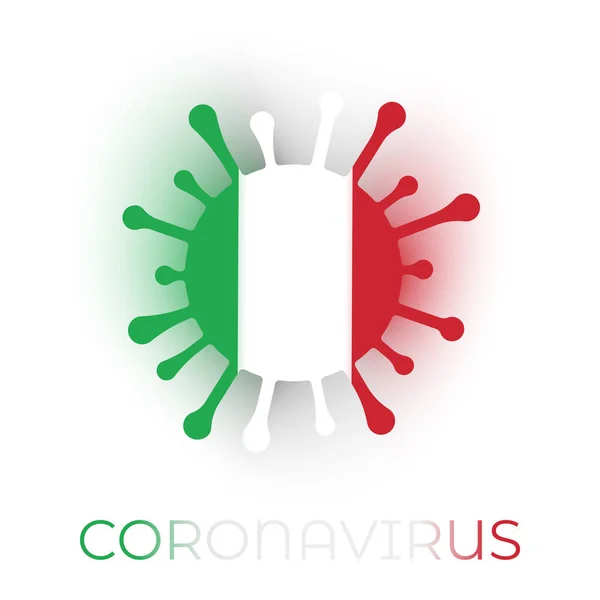 Vector ilustrativo del brote de Coronavirus Italia — Vector de stock