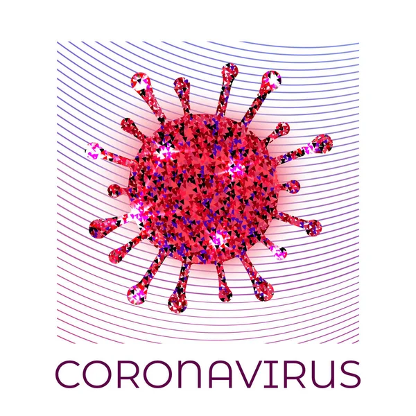 Ilustrasi ikon logo vektor Coronavirus - Stok Vektor