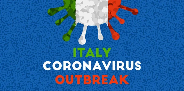 Coronavirus Italia wabah vektor ilustrasi - Stok Vektor