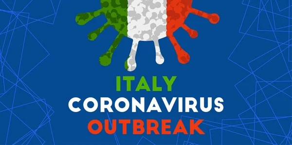Coronavirus Italia wabah vektor ilustrasi - Stok Vektor