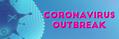 Coronavirüs fütüristik parlayan vektör 3d ağ hücresi