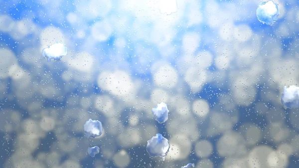 Regentropfen auf Fenster mit Bokeh-Hintergrund — Stockfoto