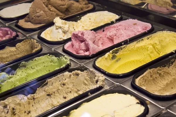 trays with ice cream