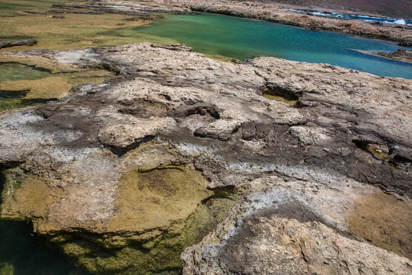 Balos beach. Visa från Gramvousá ön Kreta i greece.magical turkosa vatten, laguner, stränder av ren vit sand. — Stockfoto