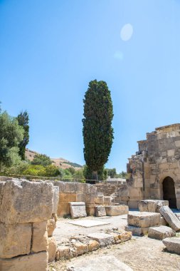 Yunanistan'ın Girit Adası'nda messara Vadisi'nde Manastırı (friary). messara - Girit en büyük düz olduğunu