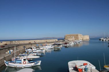 Harbor view şehir Kandiye Girit, Yunanistan