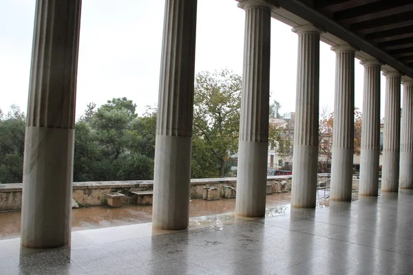 Ruinas Templos Atenas Ágora —  Fotos de Stock