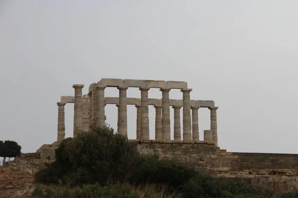 Ναός Του Ποσειδώνα Σούνιο Αθήνα Ελλάδα — Φωτογραφία Αρχείου