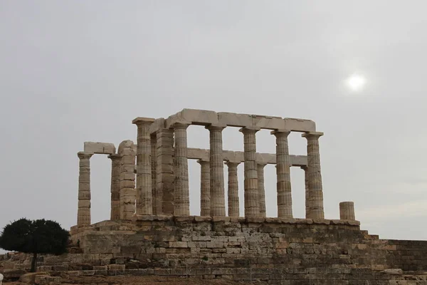 Templo Poseidon Sounion Athens Greece — Fotografia de Stock