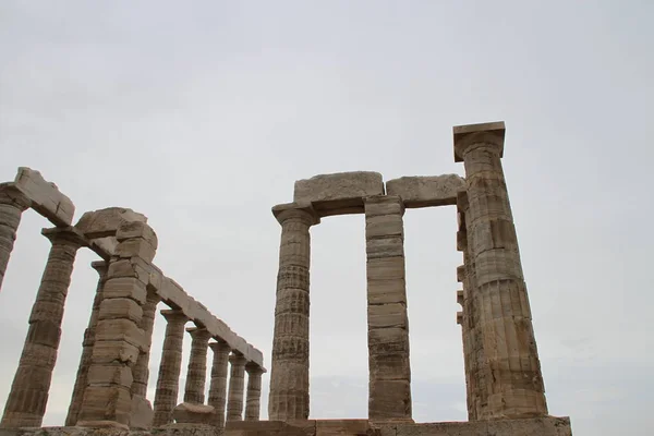 Храм Потідона Союз Афіни Греція — стокове фото