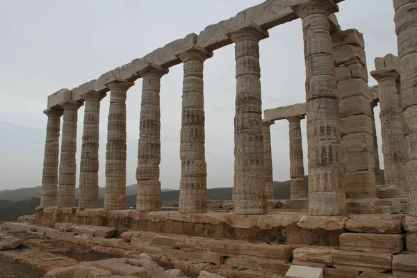 Templo Poseidon Sounion Athens Greece — Foto de Stock