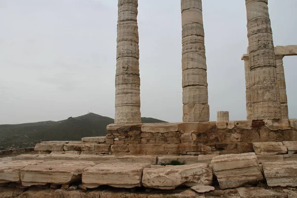 Templo Poseidon Sounion Athens Greece — Fotografia de Stock