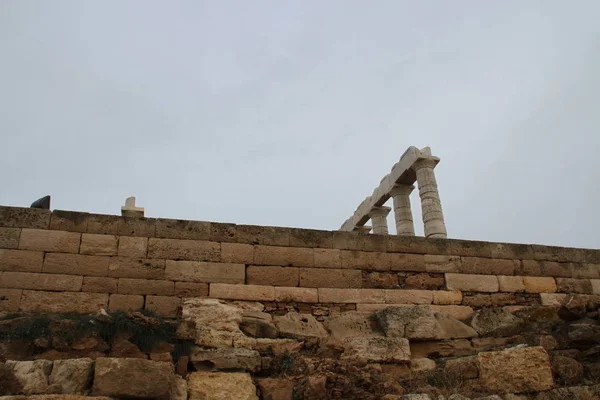 Temple Poseidon Sounio Athene Griekenland — Stockfoto