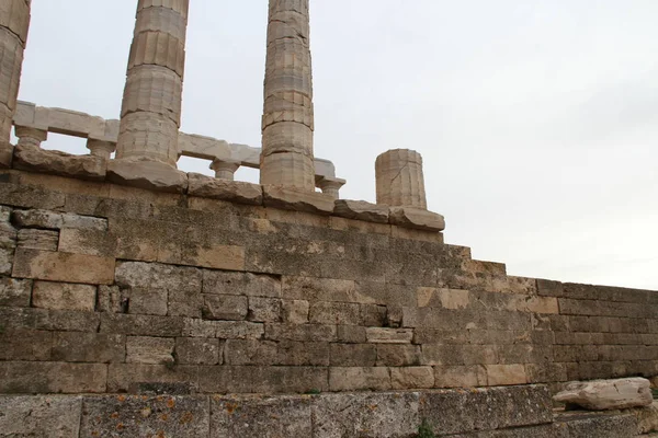 Templo Poseidon Sounion Athens Greece — Fotografia de Stock