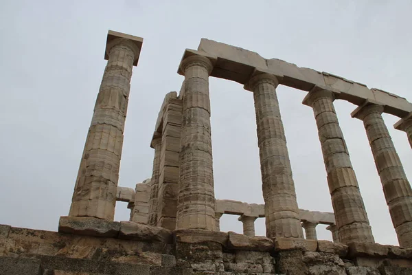 Ναός Του Ποσειδώνα Σούνιο Αθήνα Ελλάδα — Φωτογραφία Αρχείου