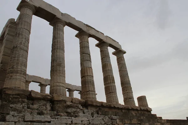 Templo Poseidon Sounion Athens Greece —  Fotos de Stock